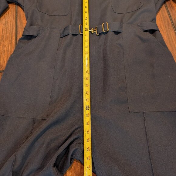 Vintage Para Suit Coveralls Navy Long-Sleeve Belted Men's Size 52 Regular - Picture 11 of 15